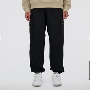 New Balance Mens Twill Cargo Jogger - Black - Size S